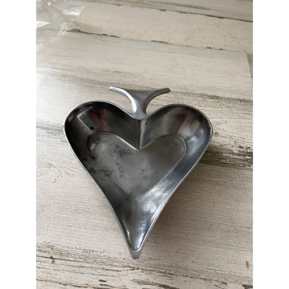 Heart diamond clover silver metal bowls set of four - Picture 8 of 16